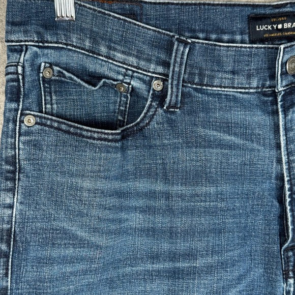 Lucky Brand Mens 36x30 363 Straight Leg Jeans Medium Wash Denim - Picture 9 of 16